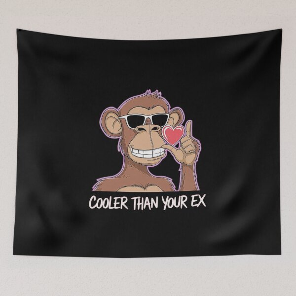 Item preview, Funny Cool Monkey Wearing Sunglasses Holding Heart – Stylish Cartoon Ape designed and sold by love3617.