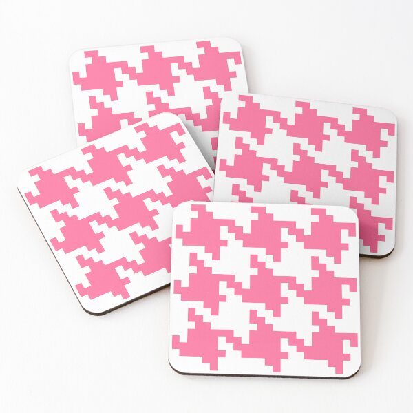Item preview, So Pink - Classic Houndstooth Check in Pink and White designed and sold by Daisy Beatrice.