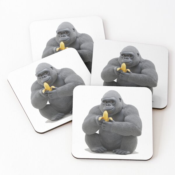 Item preview, 3D Gorilla With Banana designed and sold by MonkiFlipp.
