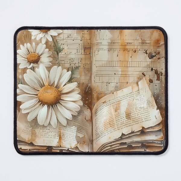 Item preview, Aged Junk Journal Vintage Daisy, Scrapbook, Vintage Ephemera designed and sold by ExploreElegance.