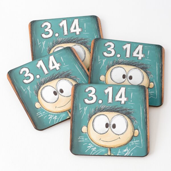 Item preview, Pi Day 3.14 Cartoon Character Curiosity – Perfect for Math Lovers Who Geek Out Over Pi designed and sold by FUNqoosh.