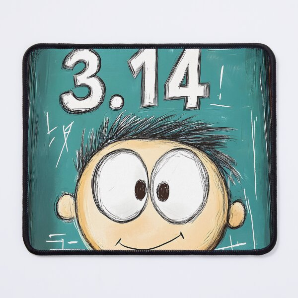 Item preview, Pi Day 3.14 Cartoon Character Curiosity – Perfect for Math Lovers Who Geek Out Over Pi designed and sold by FUNqoosh.