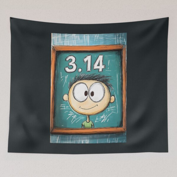 Item preview, Pi Day 3.14 Cartoon Character Curiosity – Perfect for Math Lovers Who Geek Out Over Pi designed and sold by FUNqoosh.