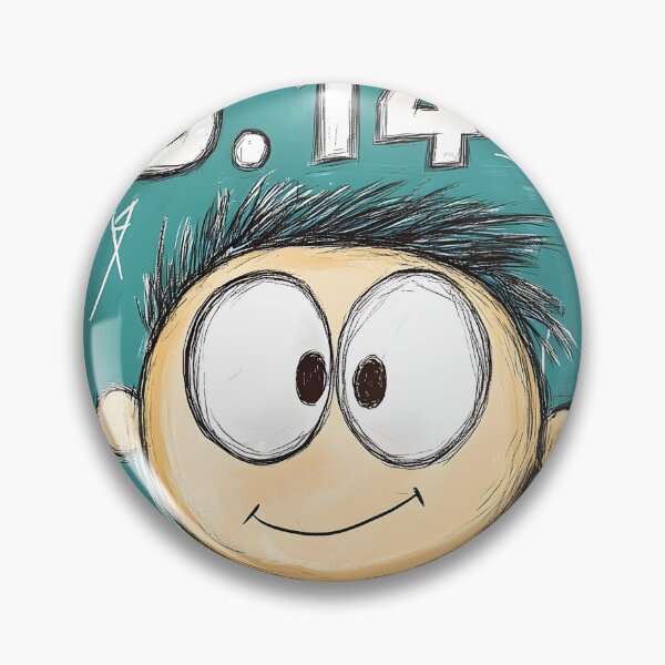 Item preview, Pi Day 3.14 Cartoon Character Curiosity – Perfect for Math Lovers Who Geek Out Over Pi designed and sold by FUNqoosh.