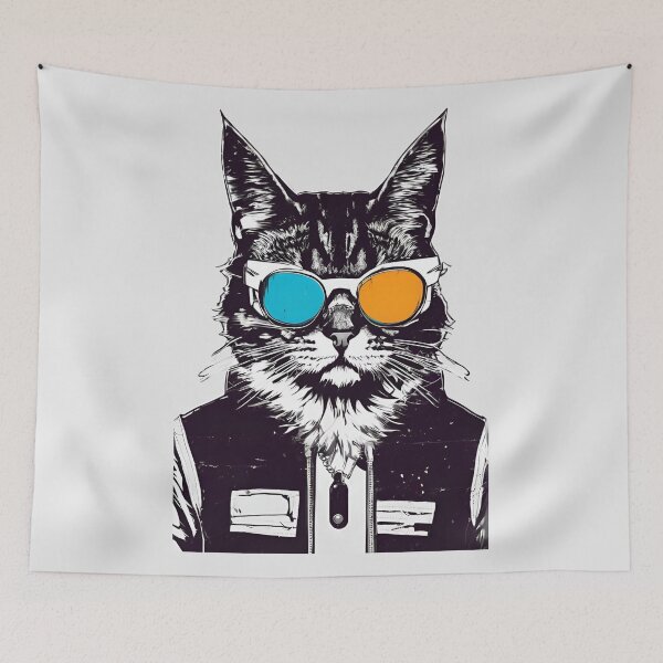 Item preview, Badass Cat, Cat, Badass, designed and sold by GOLDENGARDENART.