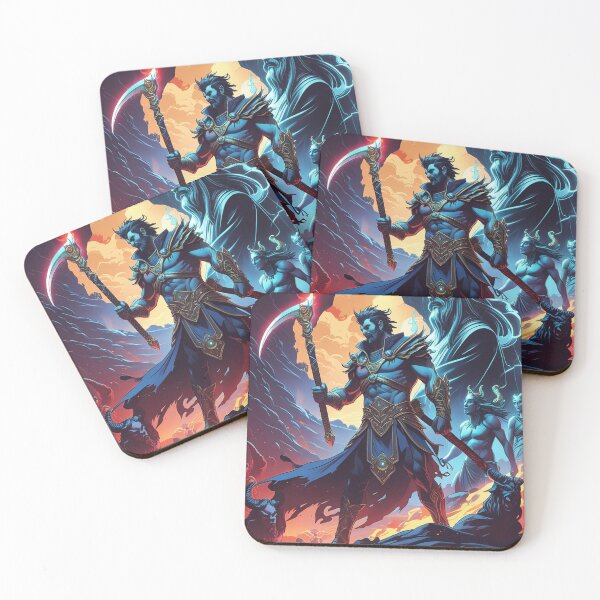 Item preview, Hades Game Spartan Warrior – Mythology-Inspired Zagreus & Thanatos Art Print designed and sold by OPURA.