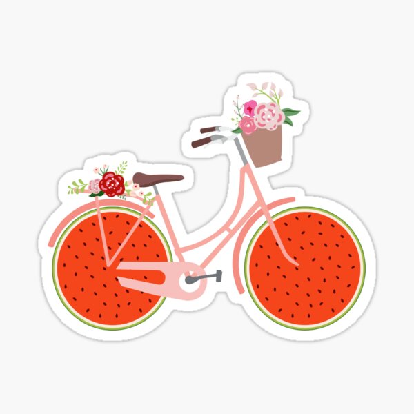 Item preview, Vintage Bike Bicycle Flower Basket | Watermelon Fruit designed and sold by JFFStore.