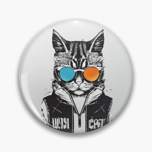 Item preview, Wisi Cat, Badass Cat, Cat, Badass, cats designed and sold by GOLDENGARDENART.