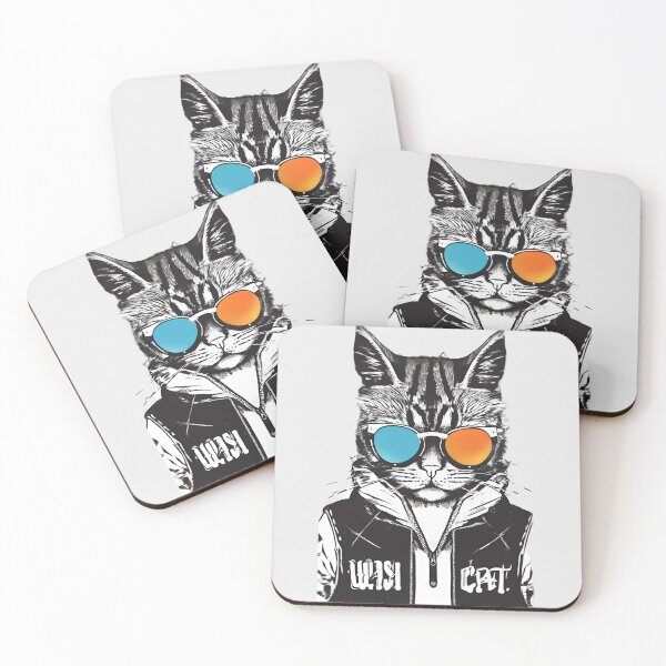 Item preview, Wisi Cat, Badass Cat, Cat, Badass, cats designed and sold by GOLDENGARDENART.