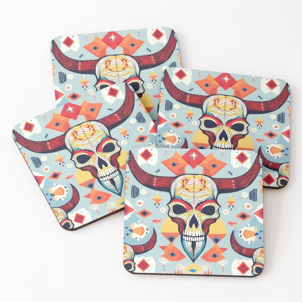 Item preview, Cow skull pattern design designed and sold by Clara Fruggeri.