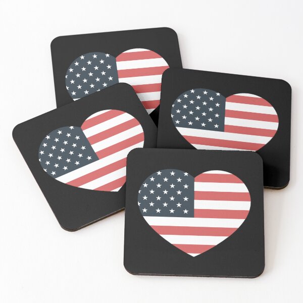 Item preview, American Flag Heart designed and sold by RainnzStickerz.