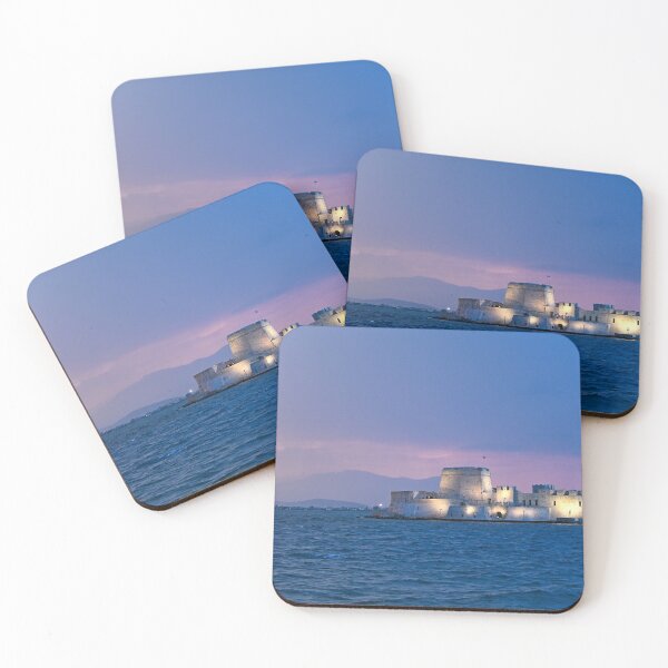 Item preview, Sunset over the castle Bourtzi in Nafplio, Greece,summertime designed and sold by goceris.