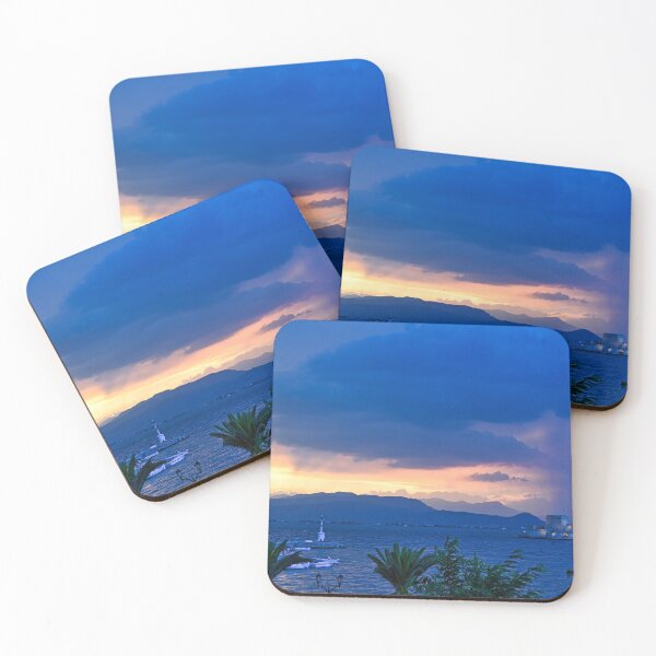 Item preview, Stormy sky and sunset over the castle Bourtzi in Nafplio, Greece,summertime designed and sold by goceris.