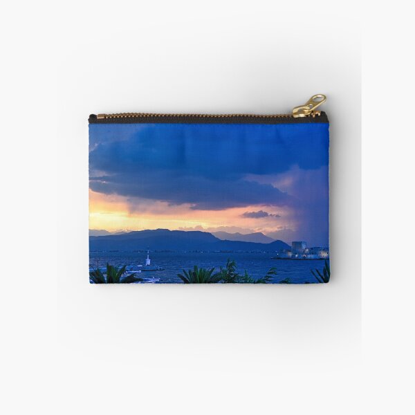 Item preview, Stormy sky and sunset over the castle Bourtzi in Nafplio, Greece,summertime designed and sold by goceris.
