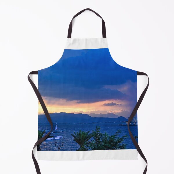 Item preview, Stormy sky and sunset over the castle Bourtzi in Nafplio, Greece,summertime designed and sold by goceris.
