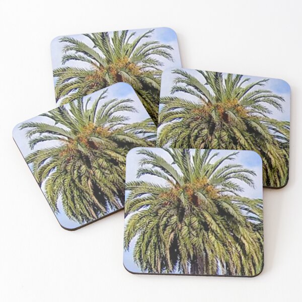 Item preview, DATE PALM TREE LEAF BLUE CLOUDY SKY designed and sold by Shelbineshop.