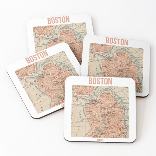 Item preview, Boston around 1894: Vintage city map for local patriots and travelers designed and sold by RetroTraveller.