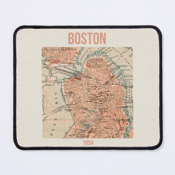 Item preview, Boston around 1894: Vintage city map for local patriots and travelers designed and sold by RetroTraveller.