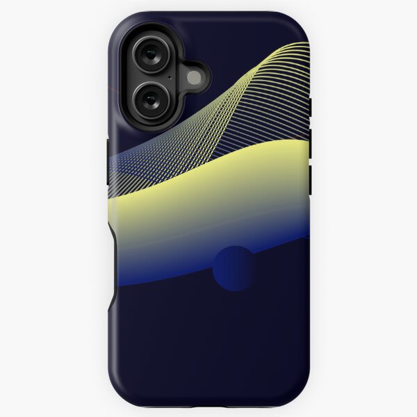 Item preview, Blue Yellow Abstract Wave Design designed and sold by Bombshell Designs.