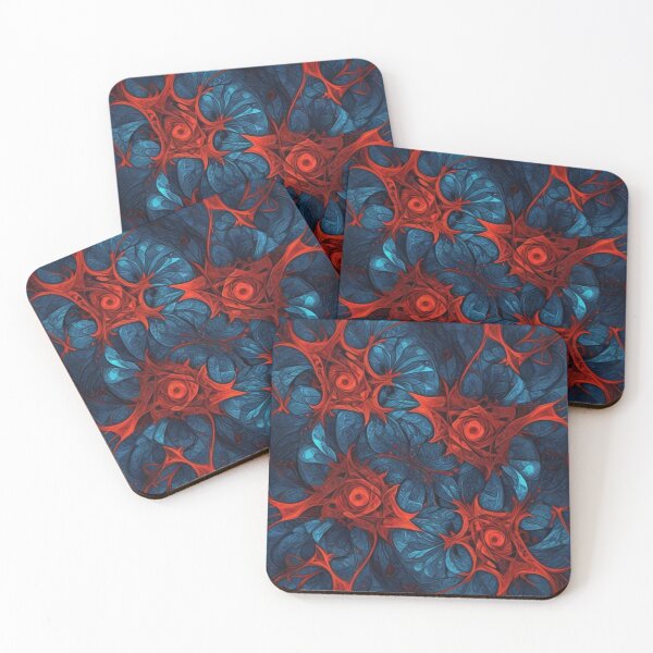 Item preview, Red and Blue Abstract Fractal Design designed and sold by Harmonic_Layers.