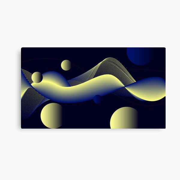 Item preview, Blue Yellow Abstract Wave Design designed and sold by Bombshell Designs.