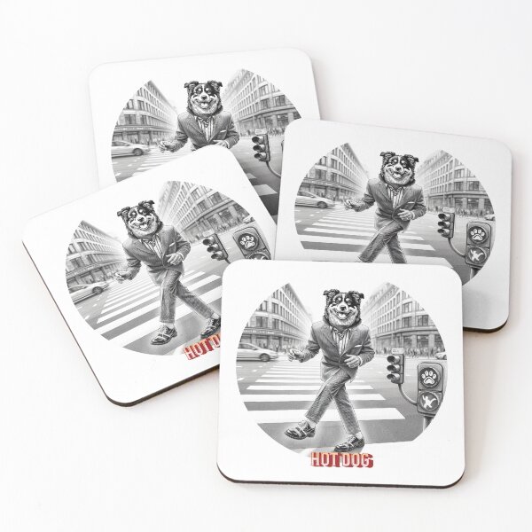 Item preview, Hotdog at the Crossroads – Dancing Dog-Man Surrealism designed and sold by MTeesGA.