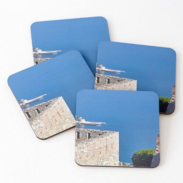 Item preview, Bourtzi Venetian water fortress in Nafplio,view fromt the Palamidi castle, Peloponnese, Greece designed and sold by goceris.