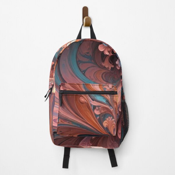 Item preview, Soft Peach and Teal Swirl Abstract designed and sold by Harmonic_Layers.