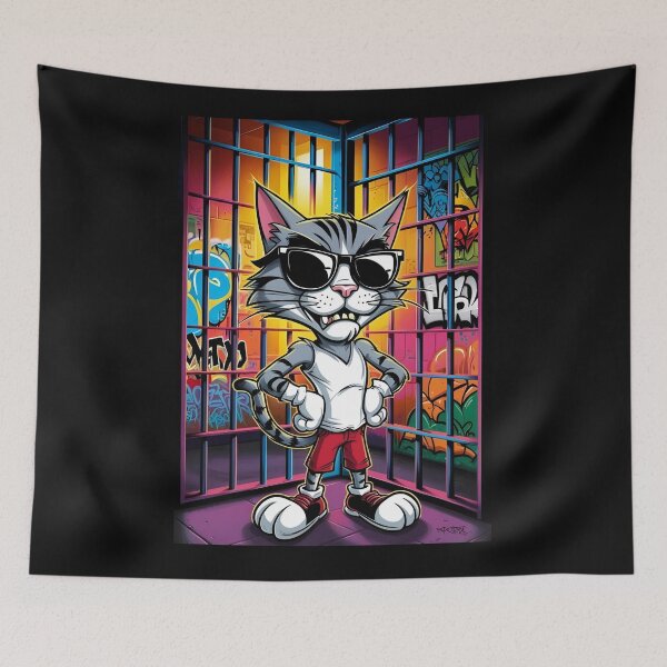 Item preview, Badass Cat, Cat, Badass, designed and sold by GOLDENGARDENART.