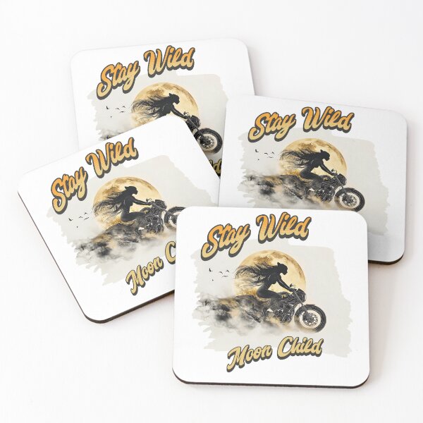 Item preview, Biker catgirl: Stay Wild Moon Child designed and sold by HannaArtHeart.