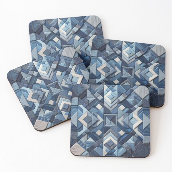Item preview, Blue geometric patterns  designed and sold by Dogandesighn.