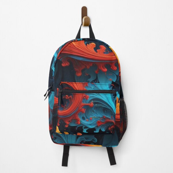 Item preview, Fiery Blue and Orange Fluid Swirl designed and sold by Harmonic_Layers.