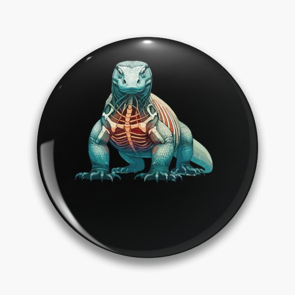 Artikelvorschau, Röntgenaufnahme des Körpers eines Komodowarans, Anatomie und Röntgenaufnahme des Skeletts entworfen und verkauft von Artistoos.