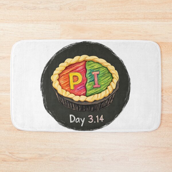 Item preview, Pi Day Delight – A Clever Nod to Math Geeks and Dessert Lovers with a Colorful Pie and 3.14 designed and sold by FUNqoosh.