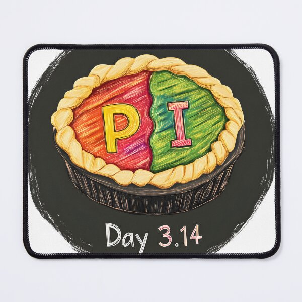 Item preview, Pi Day Delight – A Clever Nod to Math Geeks and Dessert Lovers with a Colorful Pie and 3.14 designed and sold by FUNqoosh.