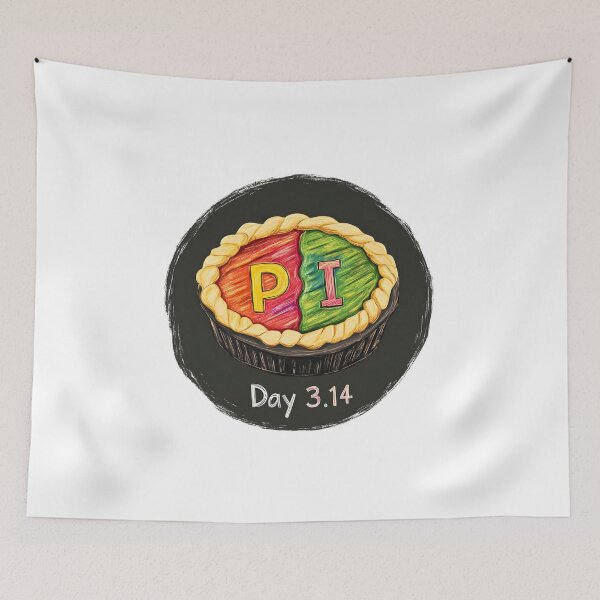 Item preview, Pi Day Delight – A Clever Nod to Math Geeks and Dessert Lovers with a Colorful Pie and 3.14 designed and sold by FUNqoosh.