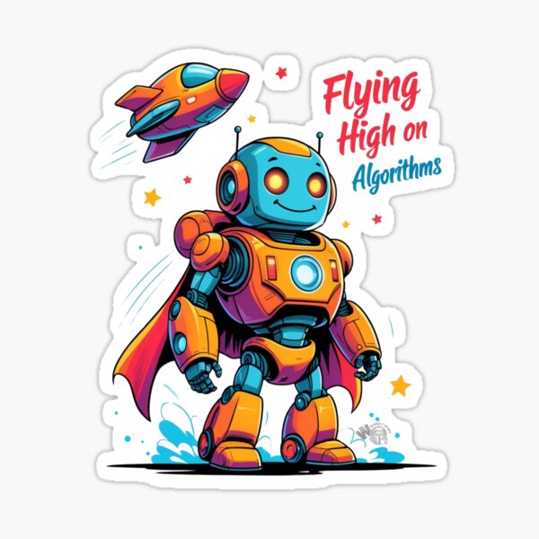 Item preview, Tech Hero Robot Art Print - Jetpack & Superhero Cape Design - Futuristic STEM Wall Decor for Coding Enthusiasts, Classrooms & Geeky Spaces designed and sold by WeirdlyWorn.