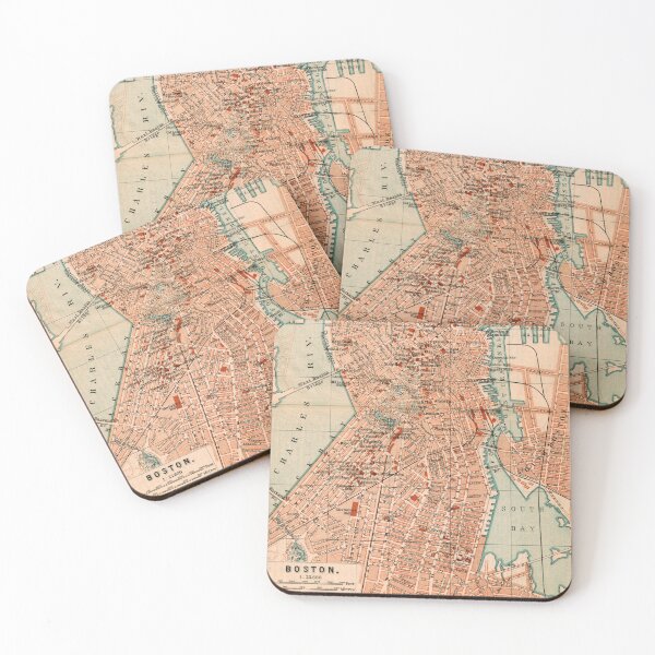 Item preview, Boston around 1894: Vintage city map for local patriots and travelers designed and sold by RetroTraveller.