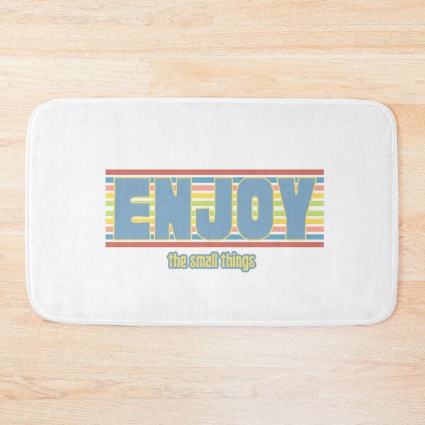 Item preview, ENJOY the Small Things | Retro | Colorful Stripes | Positive Vibes designed and sold by SunandShade.