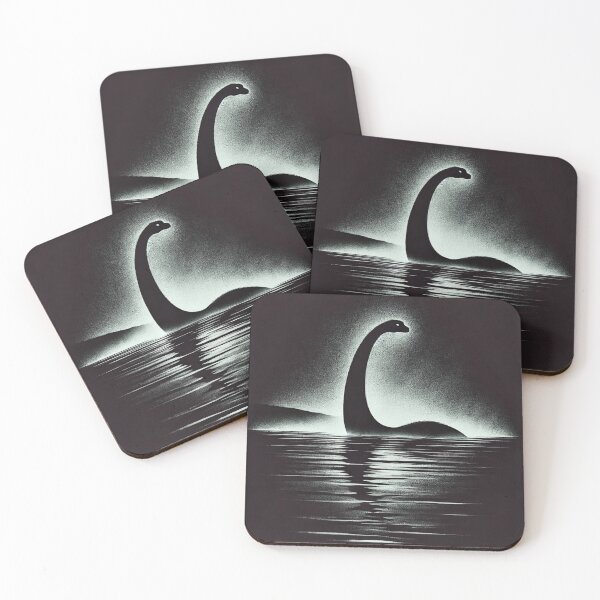 Item preview, Loch Ness Monster - Moonlit Water Stalker - Cryptid Art designed and sold by CryptidNoir.