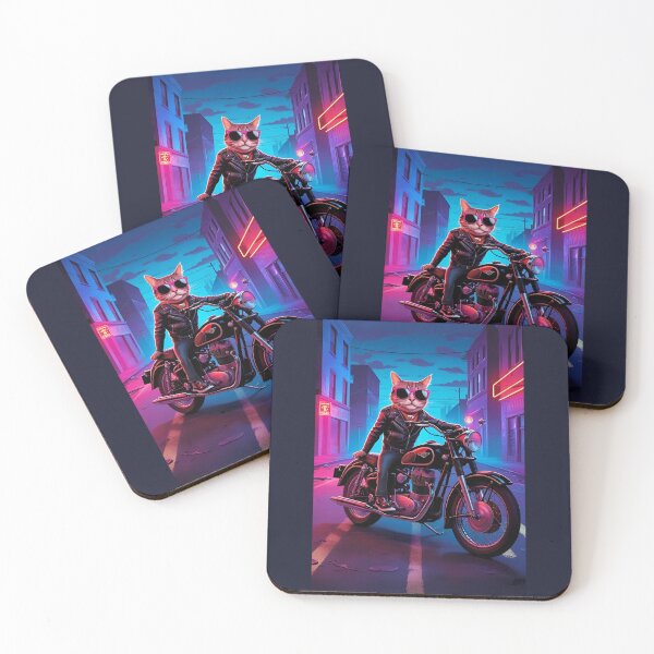 Item preview, Biker Cat, Badass Cat, Cat, Badass, Motor, Bike designed and sold by GOLDENGARDENART.