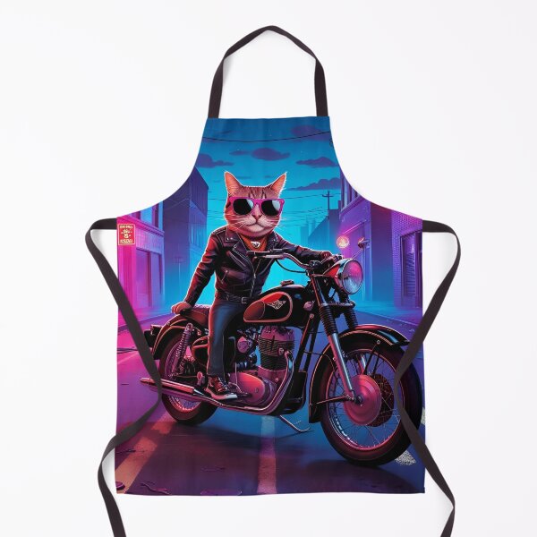 Item preview, Biker Cat, Badass Cat, Cat, Badass, Motor, Bike designed and sold by GOLDENGARDENART.