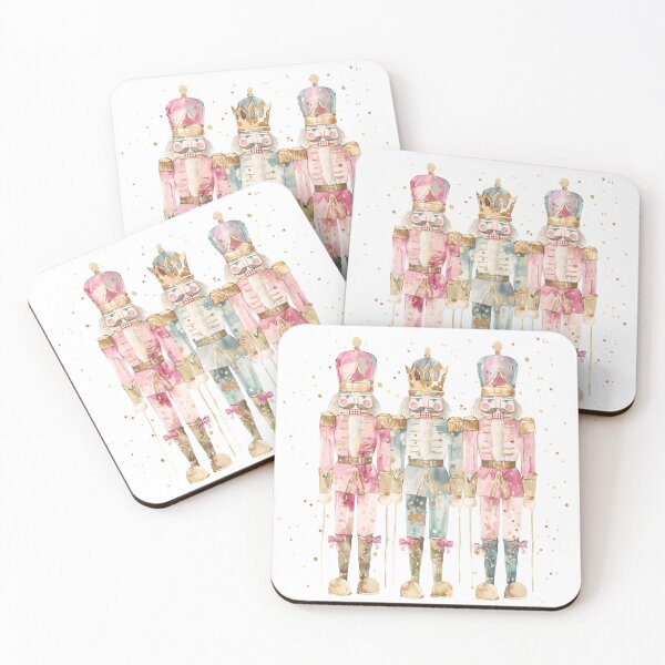 Item preview, Christmas Nutcracker Theme - Pink and Gold Nutcrackers designed and sold by AshandAnna.