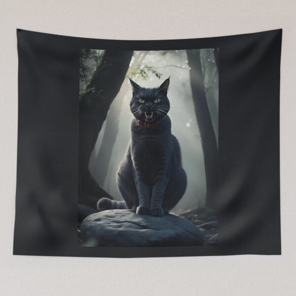 Item preview, Black Cat, Badass Cat, Cat, Badass, cats designed and sold by GOLDENGARDENART.