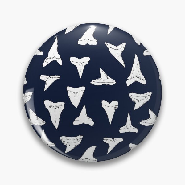 Item preview, SHARK TEETH - navy blue designed and sold by BEATRIZ ABAITUA.