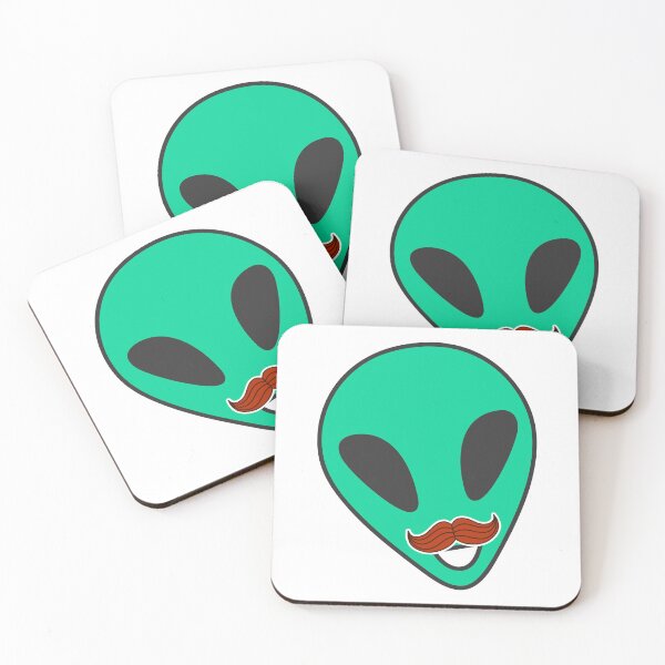 Item preview, Green Alien with Mustache designed and sold by GAGO5.