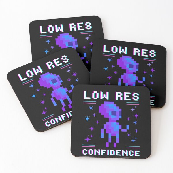 Item preview, Low Res Confidence Pixel Art Alien Retro Sci-Fi Design designed and sold by Serbin.