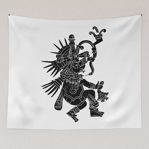 Item preview, Aztec mural art Quetzalcoatl, God of wind and creation designed and sold by escarabajdesign.