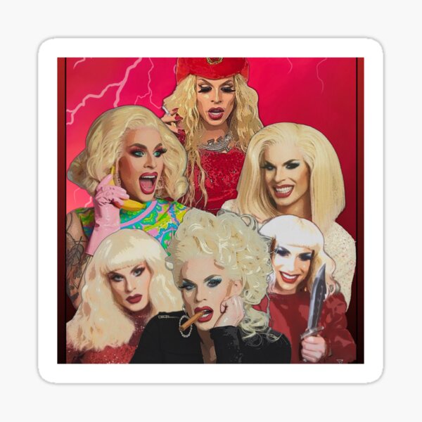 Item preview, Katya red retro aesthetic print designed and sold by DollyPopPrints.