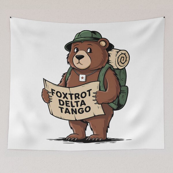 Item preview, Foxtrot Delta Tango Sticker | Funny Bear FDT Decal | Not My President Political Protest | Liberal Feminist Women's Rights designed and sold by LittleNhutton.